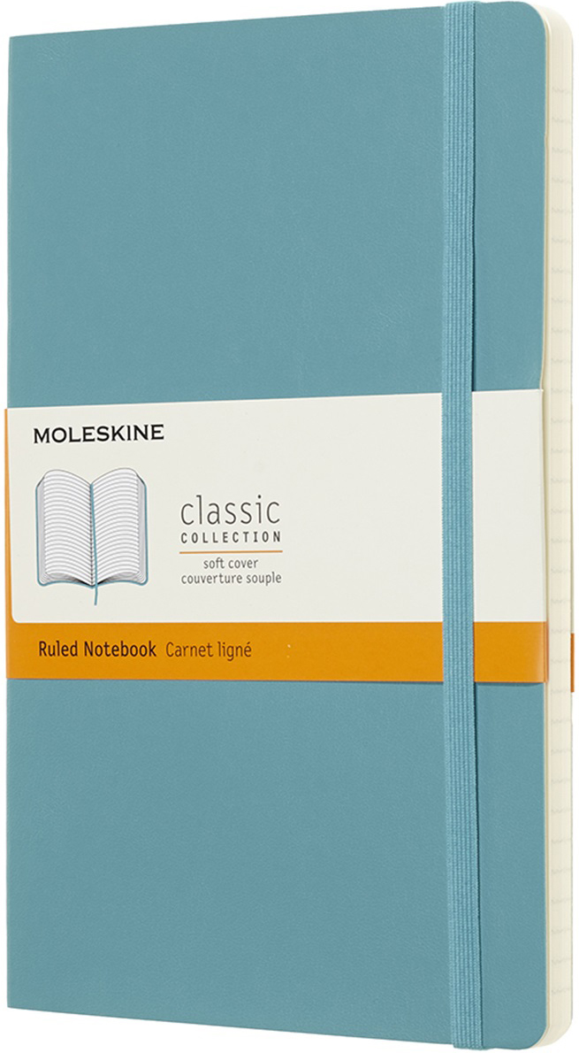 Moleskine Блокнот Classic Soft 13 x 21 см 96 листов в линейку цвет голубой