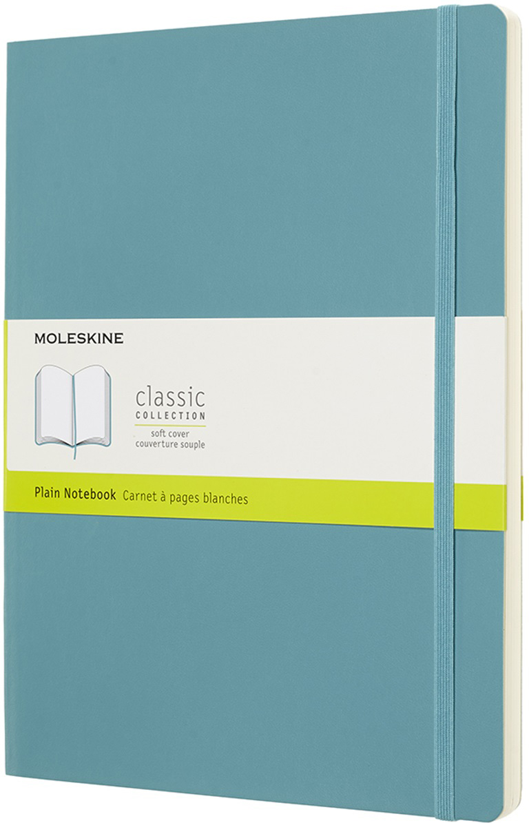 Moleskine Блокнот Classic Soft 19 x 25 см 96 листов нелинованный цвет голубой