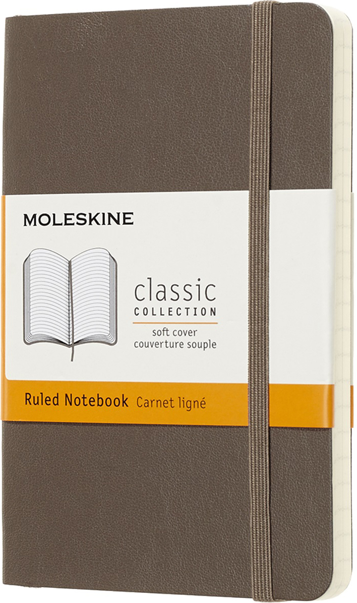 Moleskine Блокнот Classic Soft 9 x 14 см 96 листов в линейку цвет коричневый