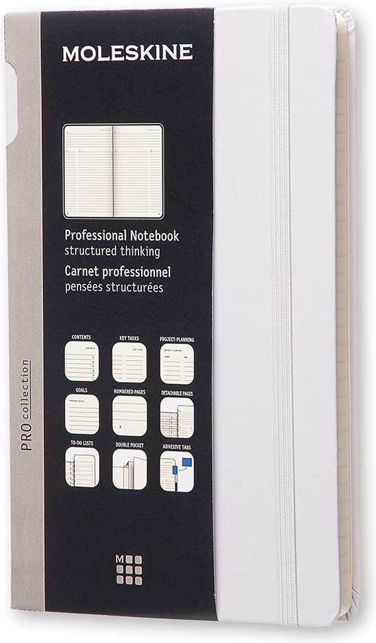 Moleskine Блокнот Professional Large 13 x 21 см 120 листов в линейку цвет серый
