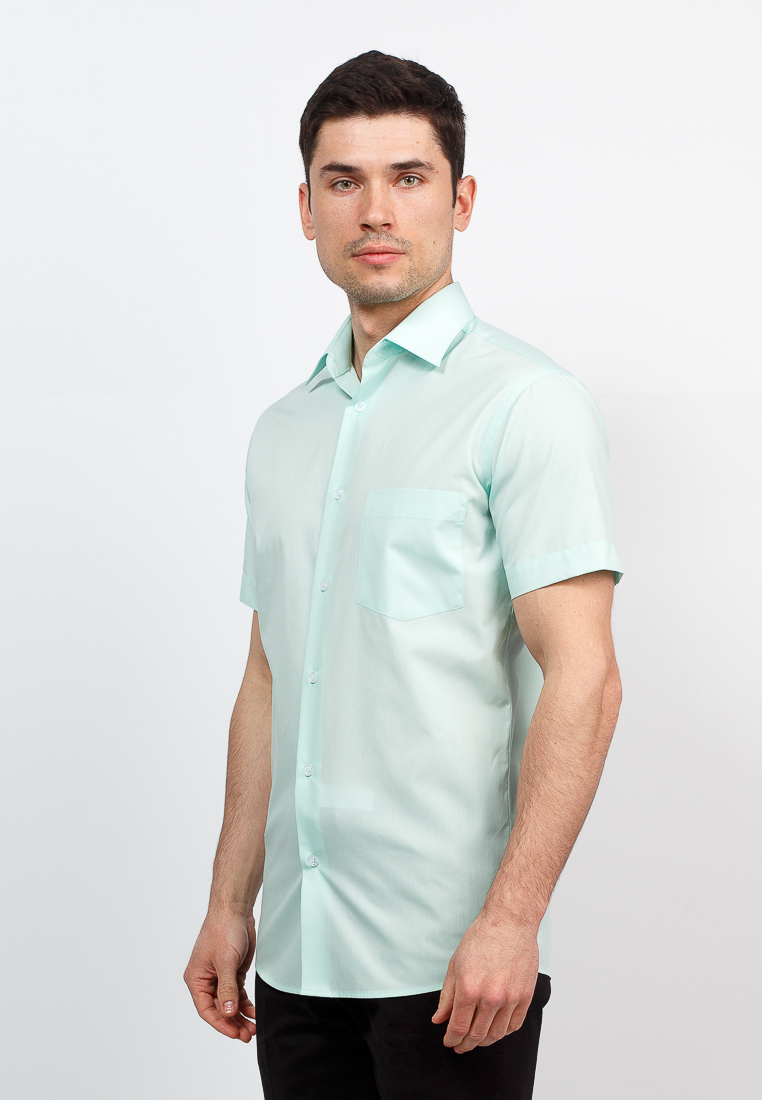 Рубашка мужская Greg, цвет: зеленый. 410/309/FR MINT/ZV. Размер 38 (44)