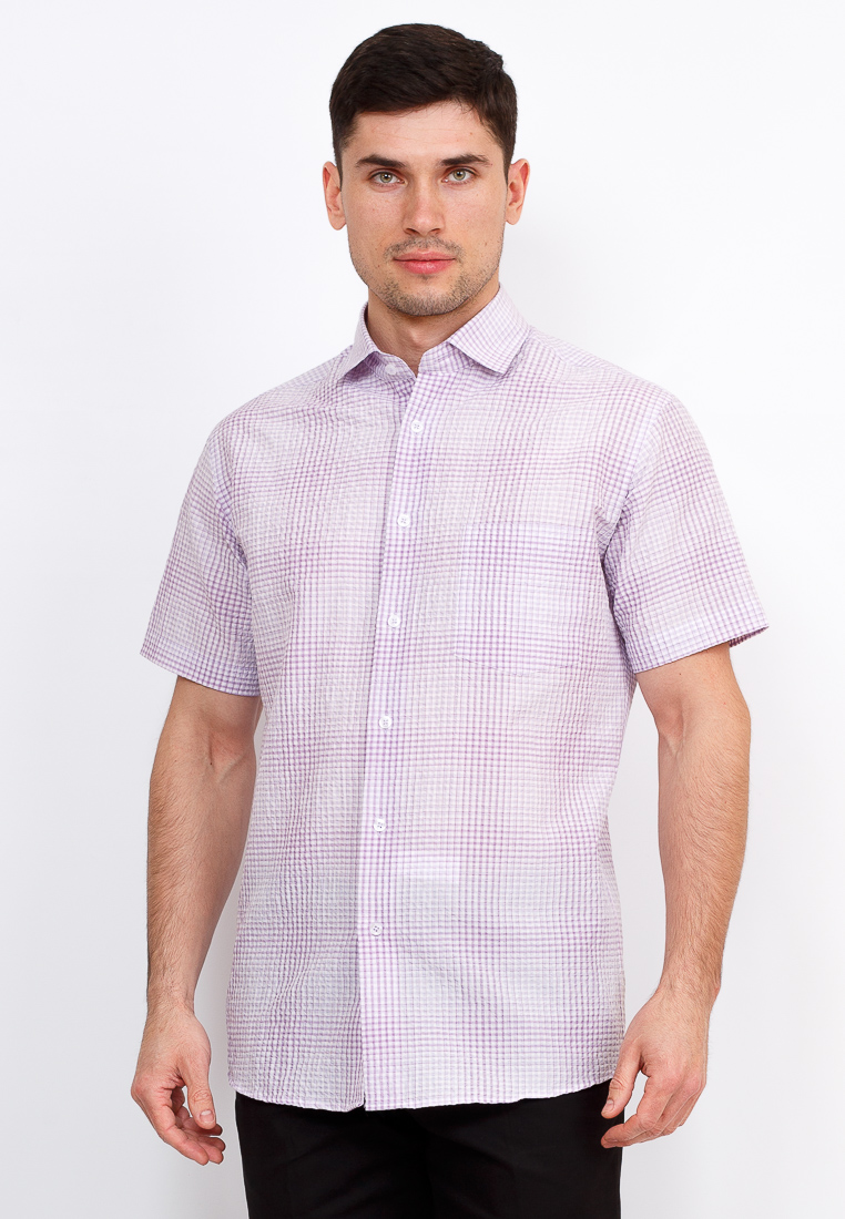 Рубашка мужская Greg, цвет: сиреневый. Gb175/109/744/Z/1. Размер 39 (46)