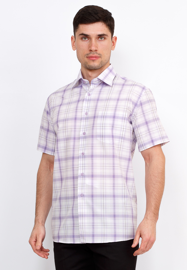 Рубашка мужская Greg, цвет: сиреневый. Gb175/309/56/Z/1. Размер 37 (42)