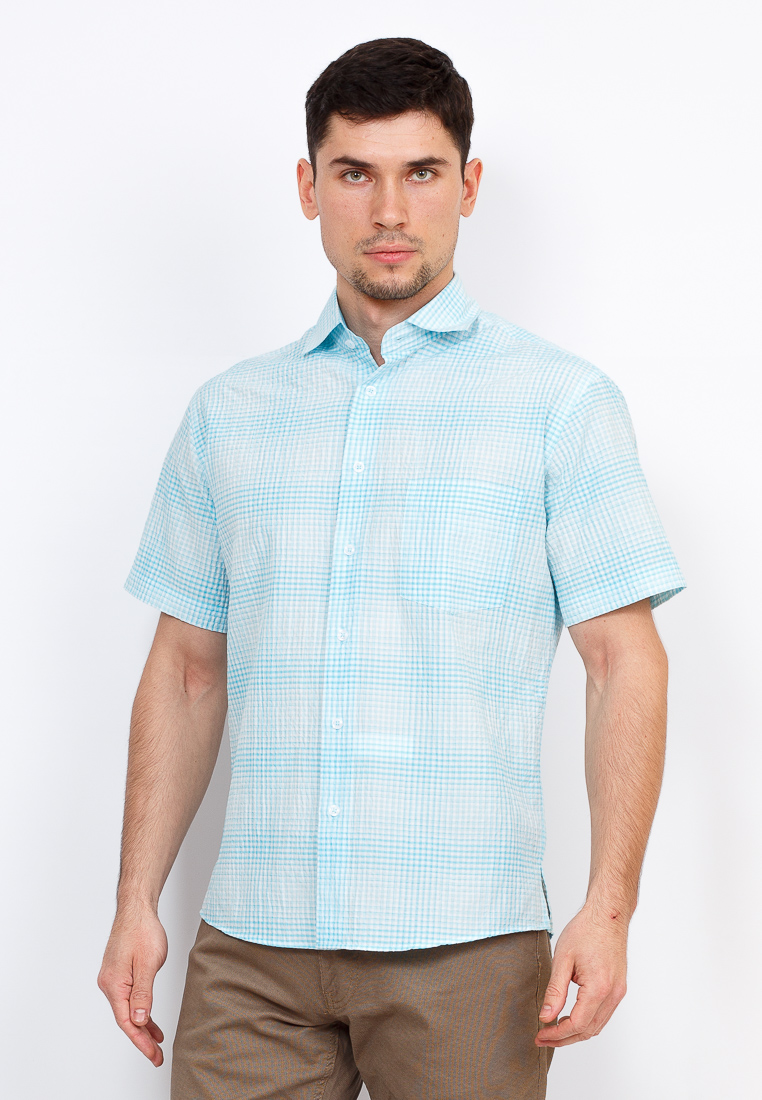 Рубашка мужская Greg, цвет: голубой. Gb225/109/744/ZS/1*. Размер 40 (48)