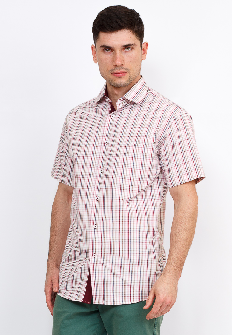 Рубашка мужская Greg, цвет: розовый. Gb164/309/45/Z/P/1. Размер 40 (48)