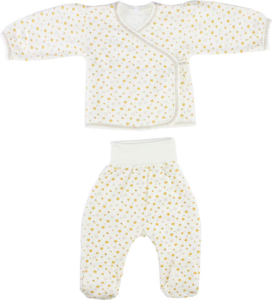 Комплект одежды детский Осьминожка Дружба, цвет: молочный. 218-299. Размер 56