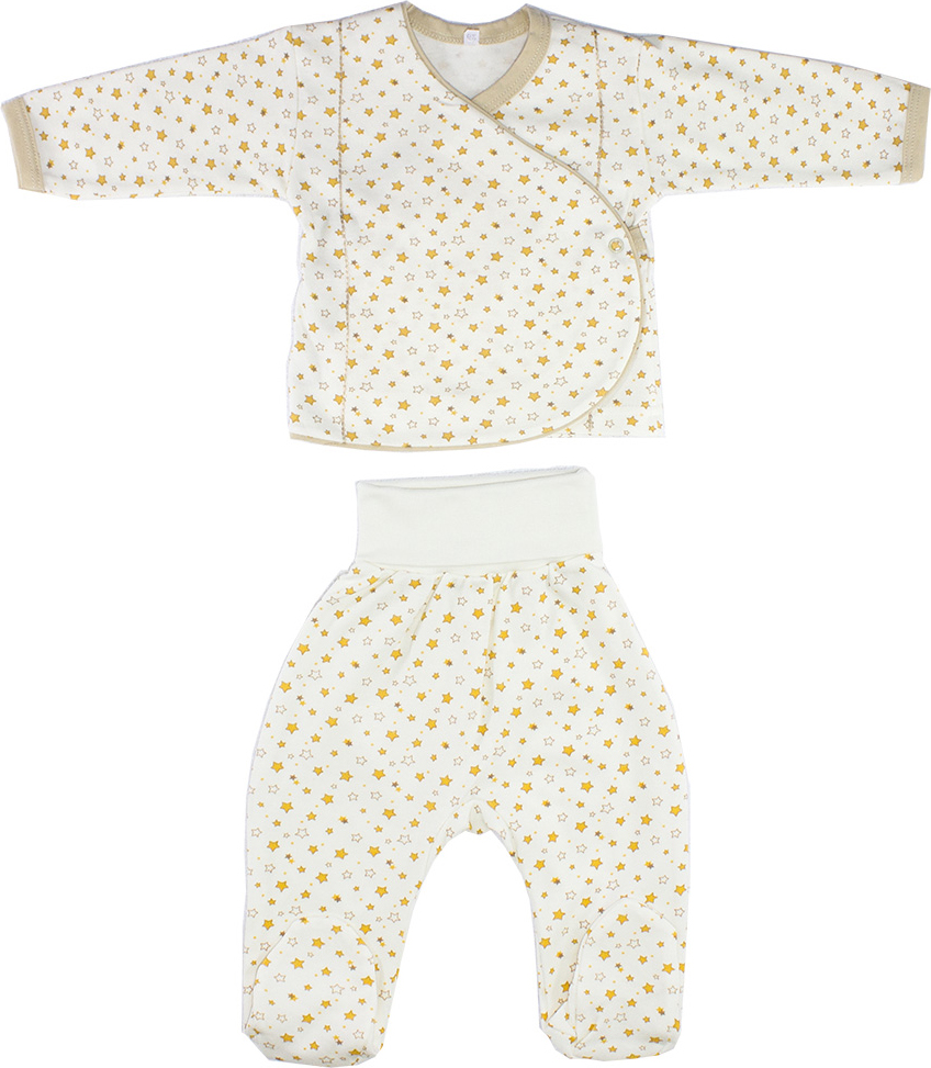 Комплект одежды детский Осьминожка Дружба, цвет: молочный. 218-300. Размер 74