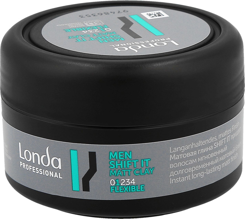 Londa Professional Матовая глина Styling Men Shift It для волос нормальной фиксации, 75 мл