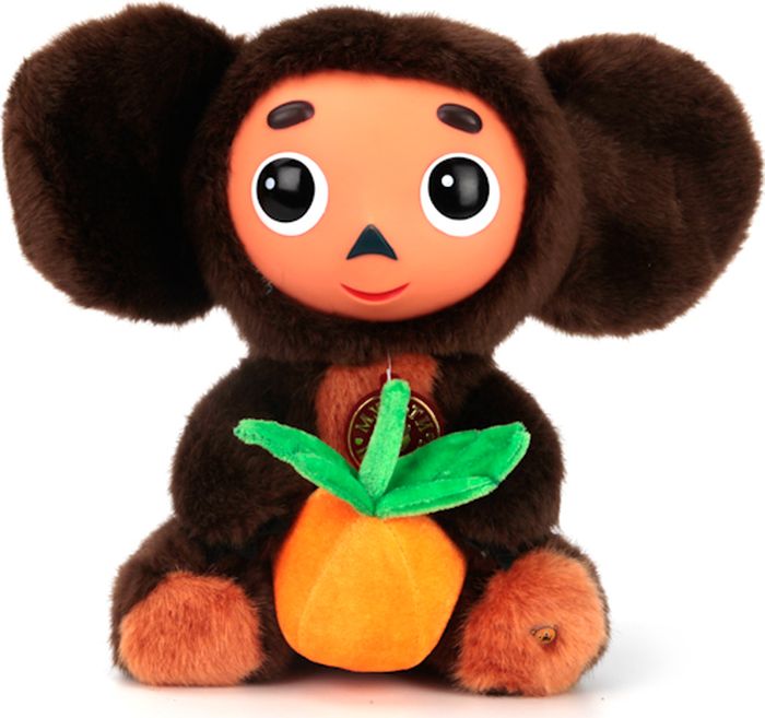 Мульти-Пульти Мягкая озвученная игрушка Чебурашка с апельсином 25 см
