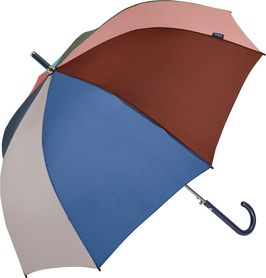 Зонт-трость женский Bisetti, полуавтомат, цвет: черный. 3481-2