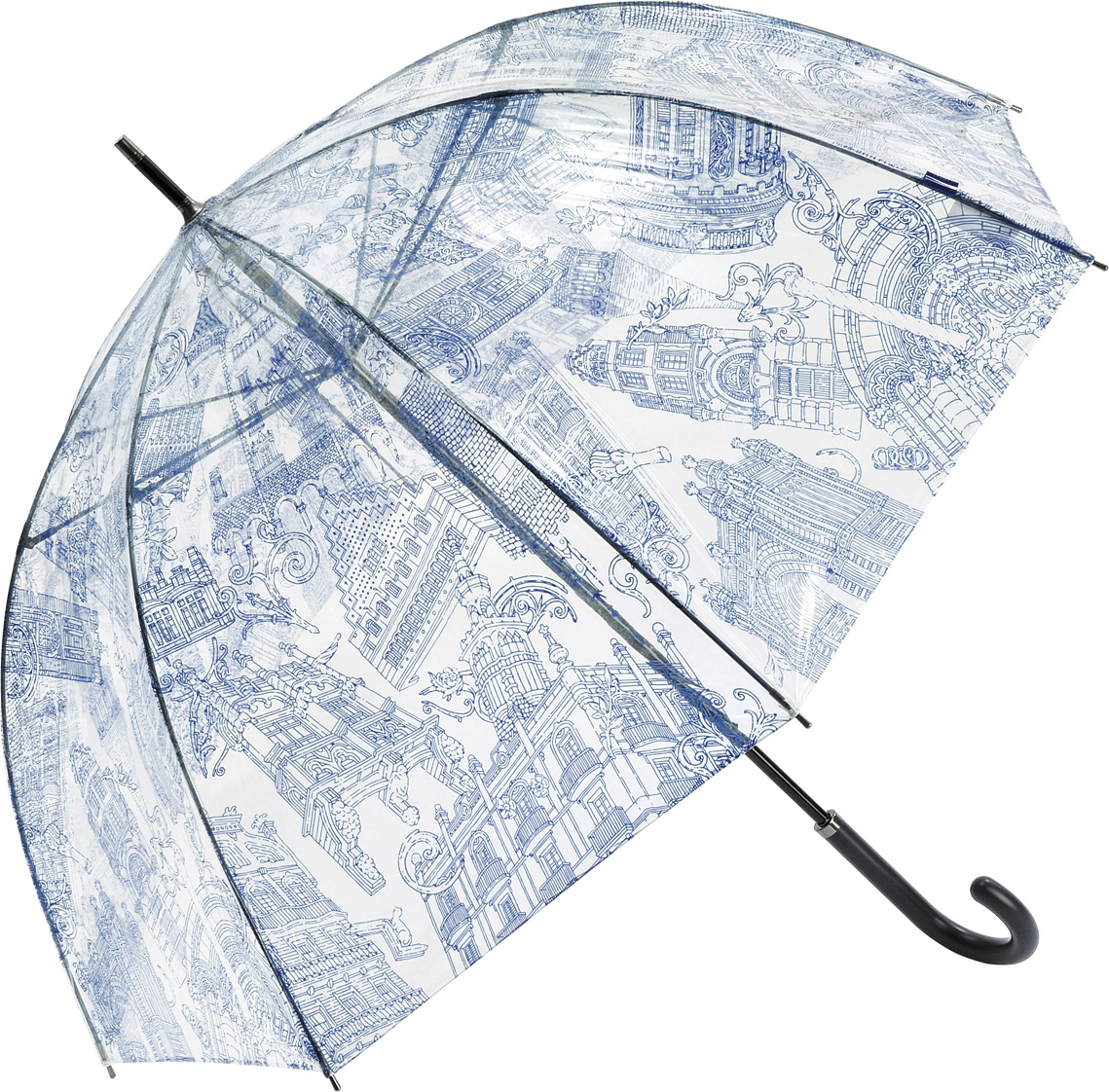 Зонт-трость женский M&P, механический, цвет: синий. 4881-2