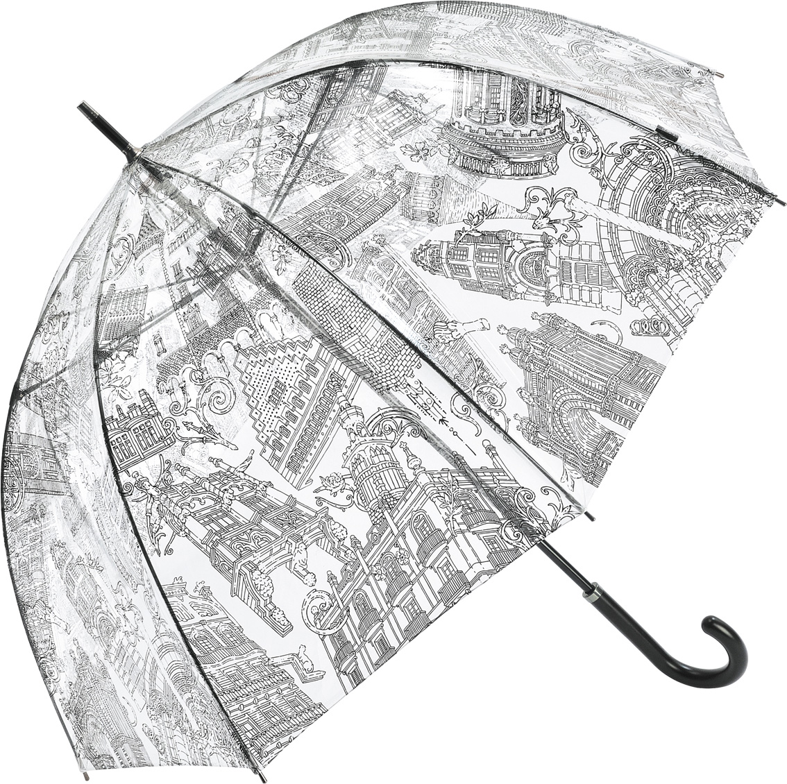 Зонт-трость женский M&P, механический, цвет: черный. 4881-3