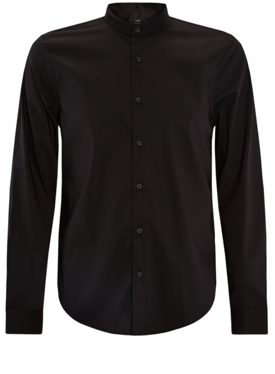Рубашка мужская oodji Lab, цвет: черный. 3L140109M/34146N/2900N. Размер 43 (54-182)