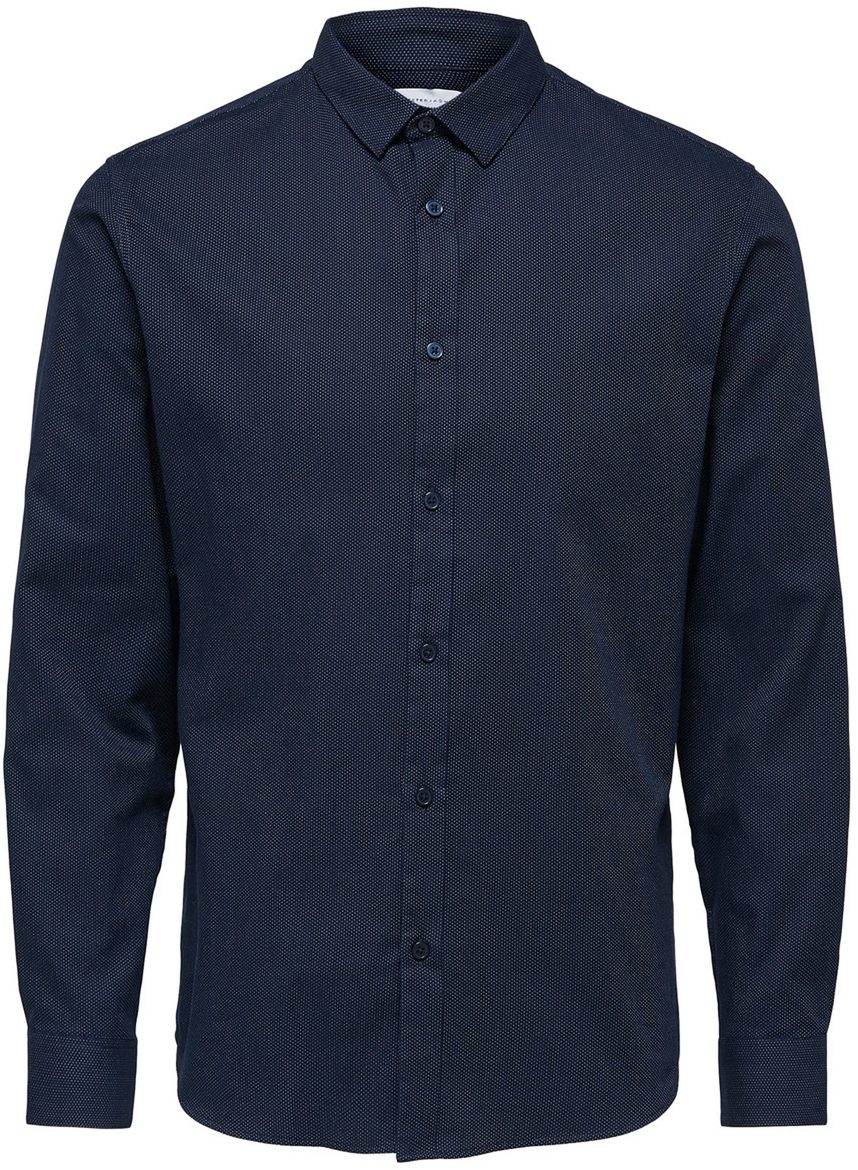 Рубашка мужская Selected Homme, цвет: синий. 16060819_Dark Navy. Размер M (48)
