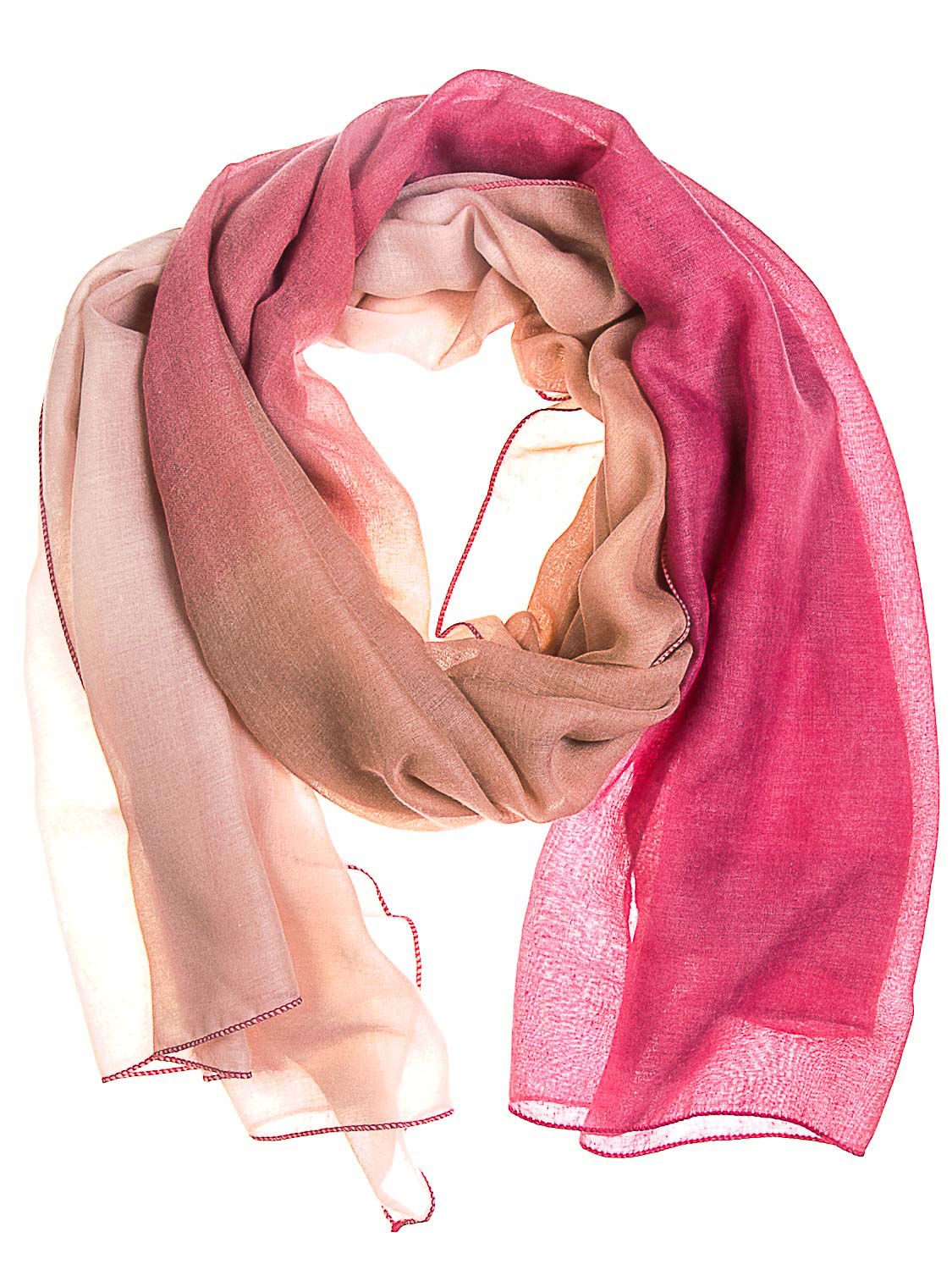 Палантин женский Vittorio Richi, цвет: бежевый, розовый. KXV8639. Размер 180 х 90 см