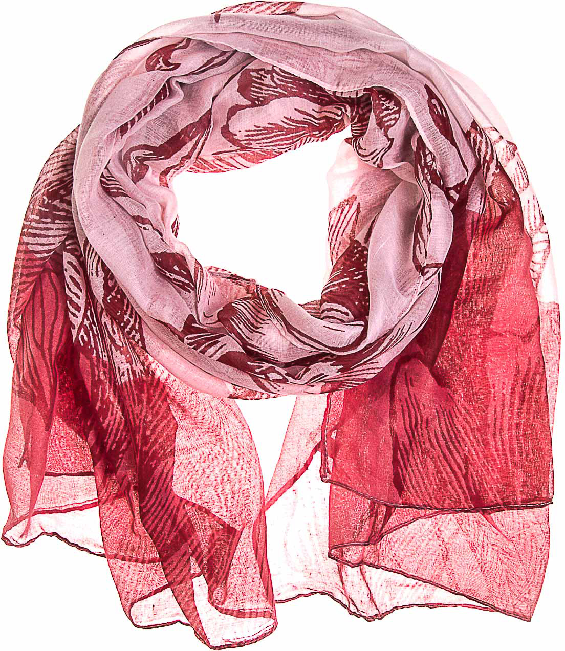 Палантин женский Vittorio Richi, цвет: красный, розовый. K05V7618. Размер 180 х 80 см