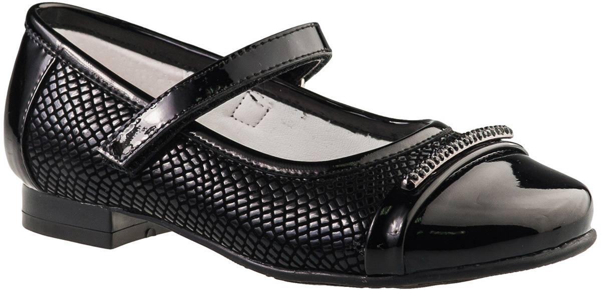 Туфли для девочки BiKi, цвет: черный. A-B23-90-A. Размер 31