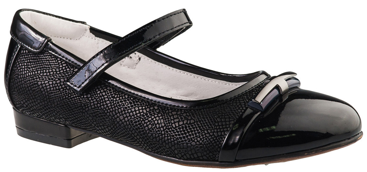 Туфли для девочки BiKi, цвет: черный. A-B23-95-A. Размер 33