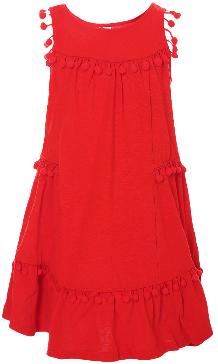 Платье для девочки Acoola Tenes, цвет: красный. 20220200269_1500. Размер 98