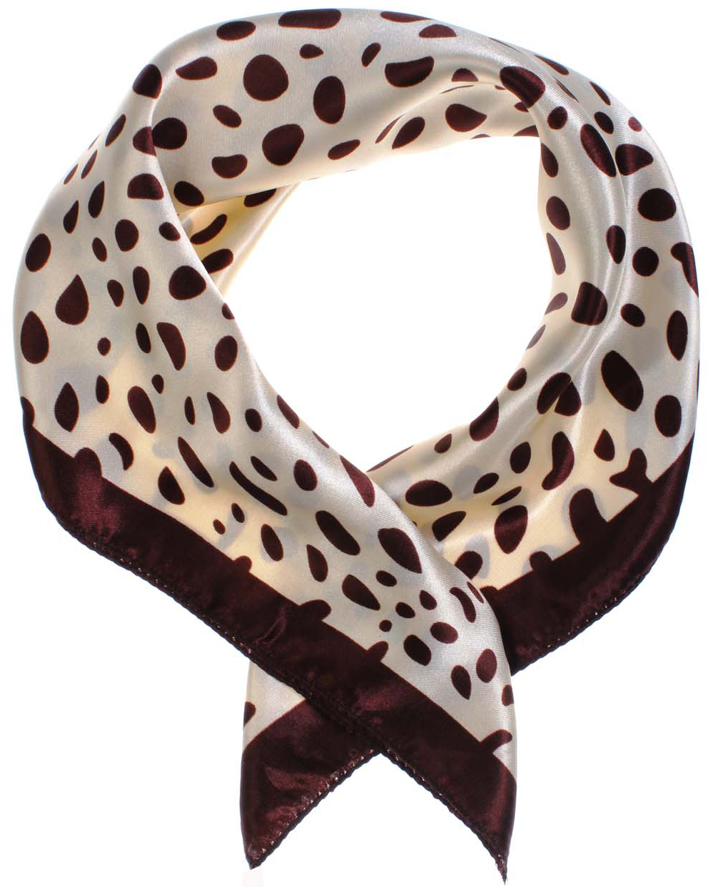 Платок женский Vittorio Richi, цвет: молочный, коричневый. K0550PL313. Размер 50 х 50 см