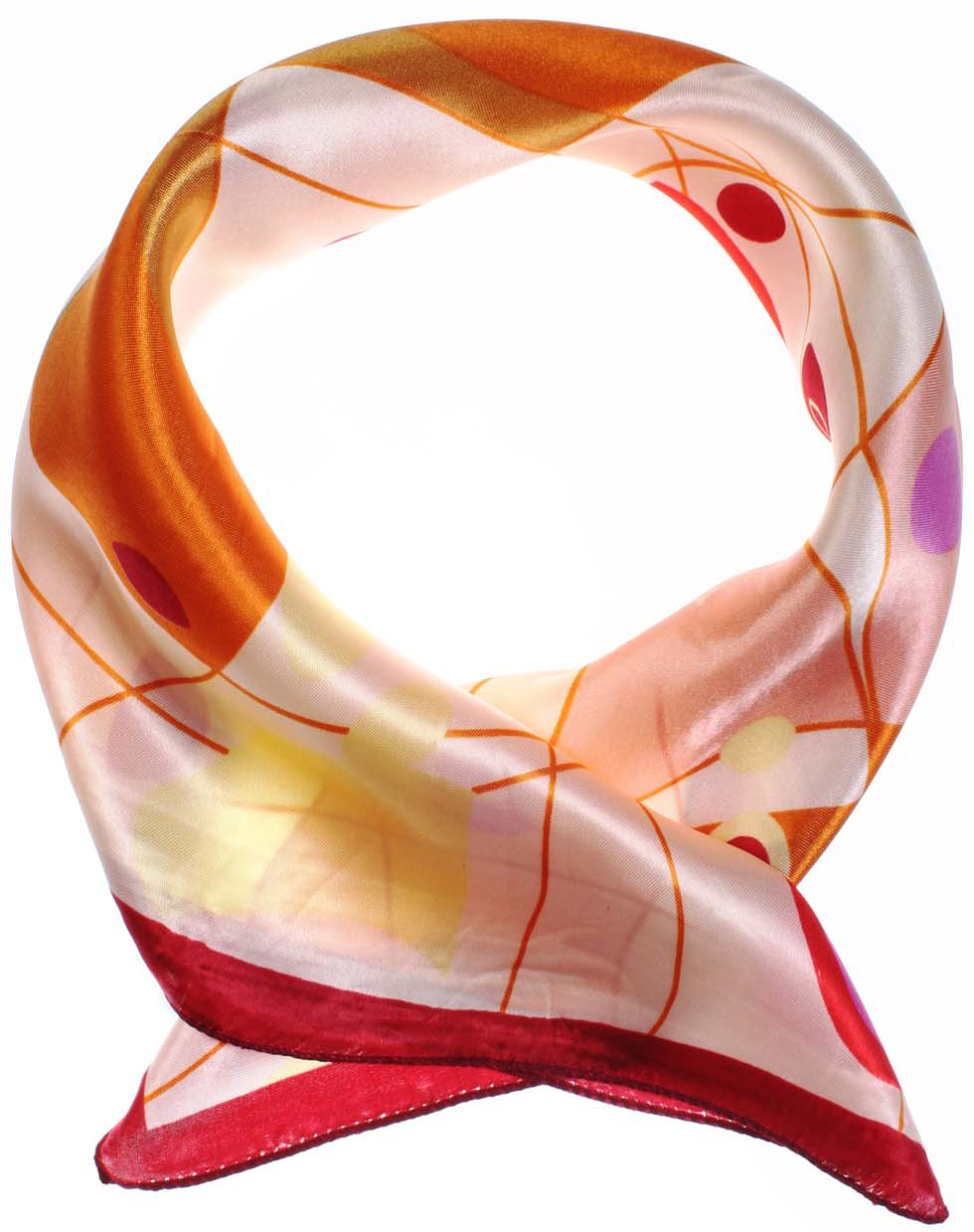 Платок женский Vittorio Richi, цвет: розовый, оранжевый. K0550PL302. Размер 50 х 50 см