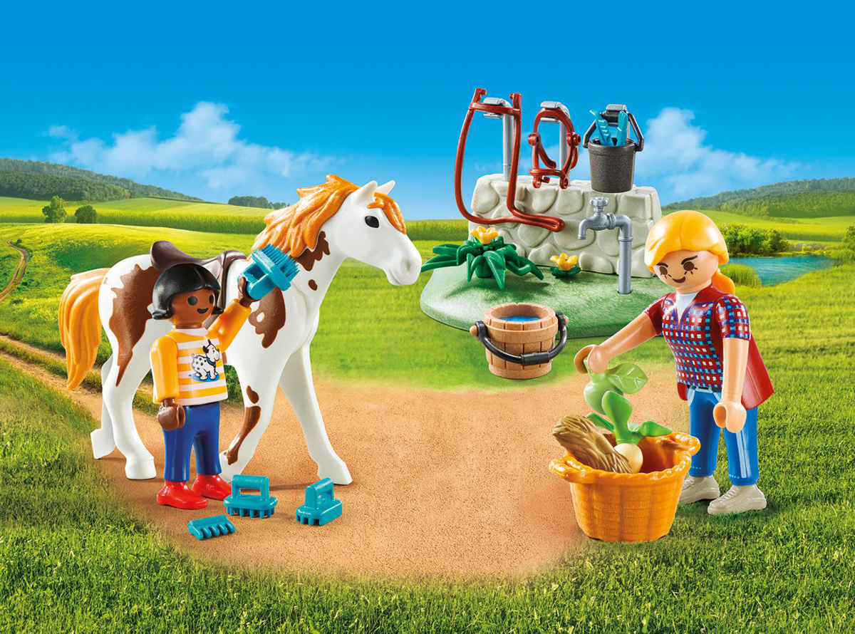 Playmobil Игровой набор Возьми с собой Стрижка лошадей