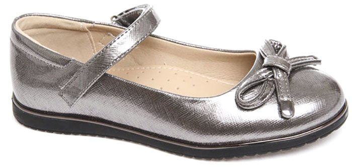 Туфли для девочки Сказка, цвет: серебристый. R757634131. Размер 34