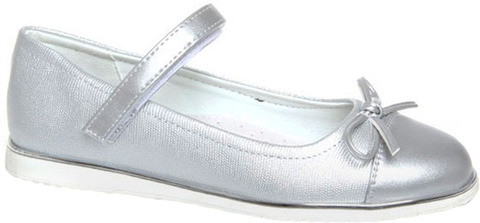 Туфли для девочки Сказка, цвет: серебристый. R757623436. Размер 36
