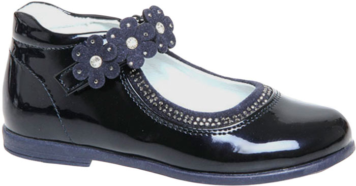 Туфли для девочки Сказка, цвет: темно-синий. R676222911. Размер 27