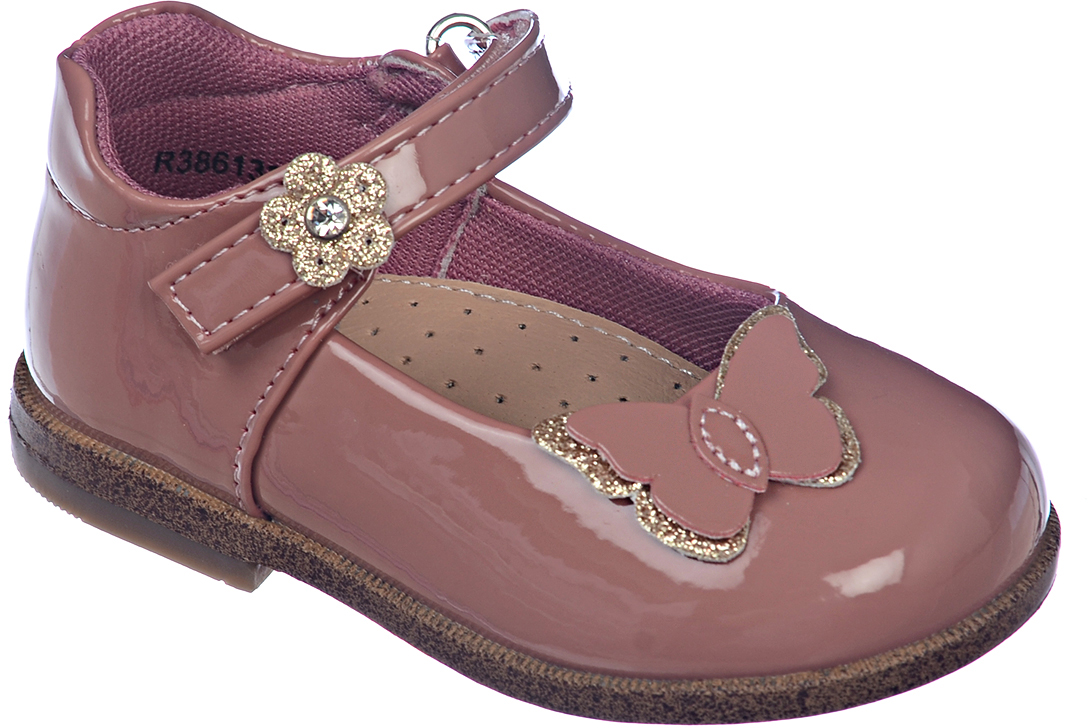 Туфли для девочки Сказка, цвет: розовый. R386133003. Размер 21