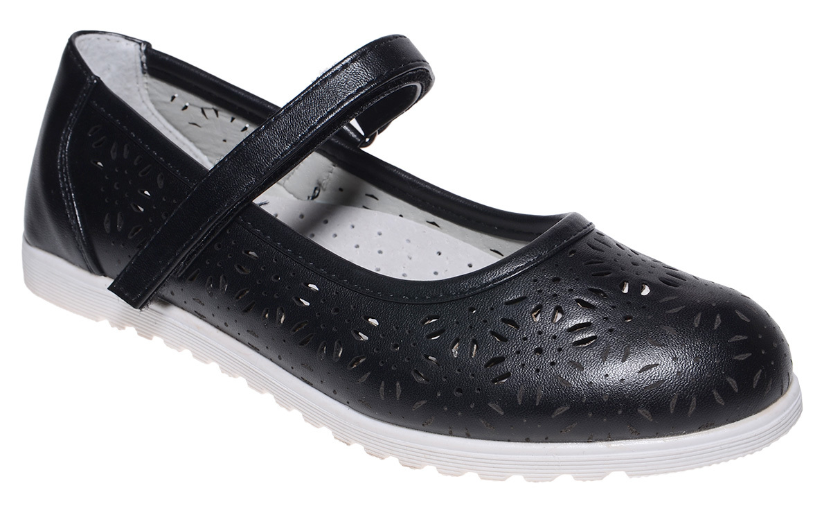 Туфли для девочки Мифер, цвет: черный. 7213H-1. Размер 35