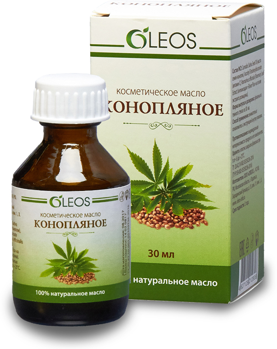 Косметическое масло Конопляное Oleos, 30 мл