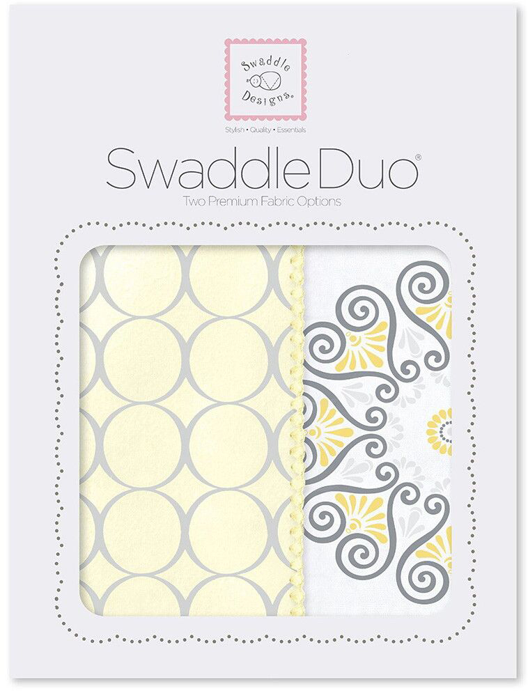 SwaddleDesigns Набор пеленок Swaddle Duo Yellow Mod Medallion 2 шт