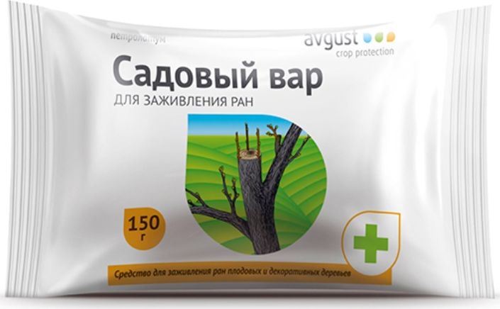 Брикет для заживления ран деревьев и кустарников Avgust Вар Садовый, 150 г приманка крысиная смерть 1 мягкий брикет avgust 200 гр