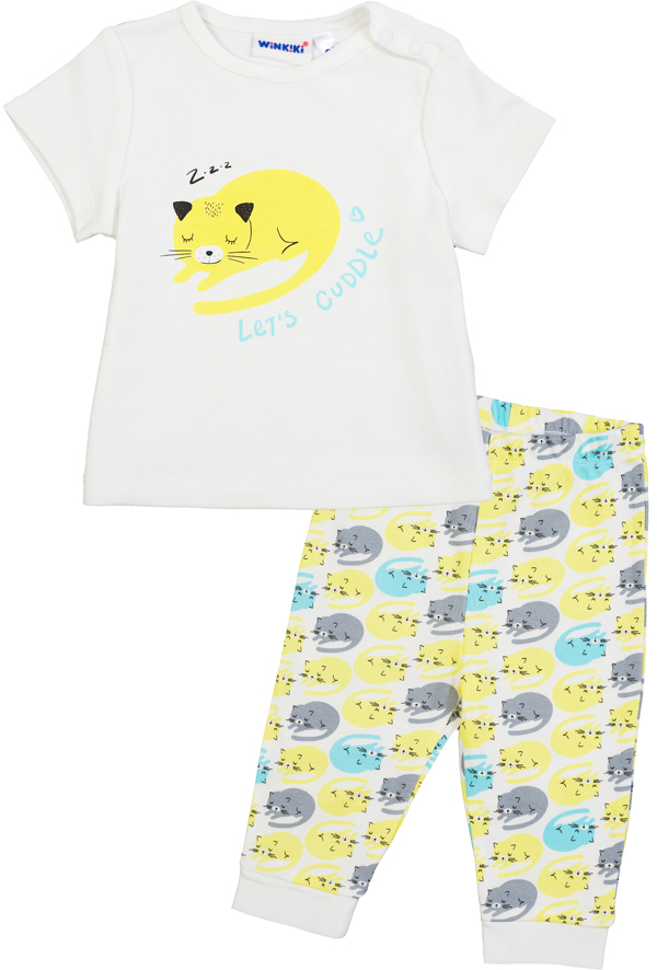 Комплект одежды детский Winkiki, цвет: молочный. WN81004. Размер 74