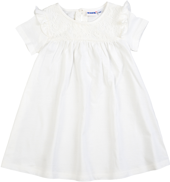 Платье для девочки Winkiki, цвет: молочный. WG81014. Размер 110