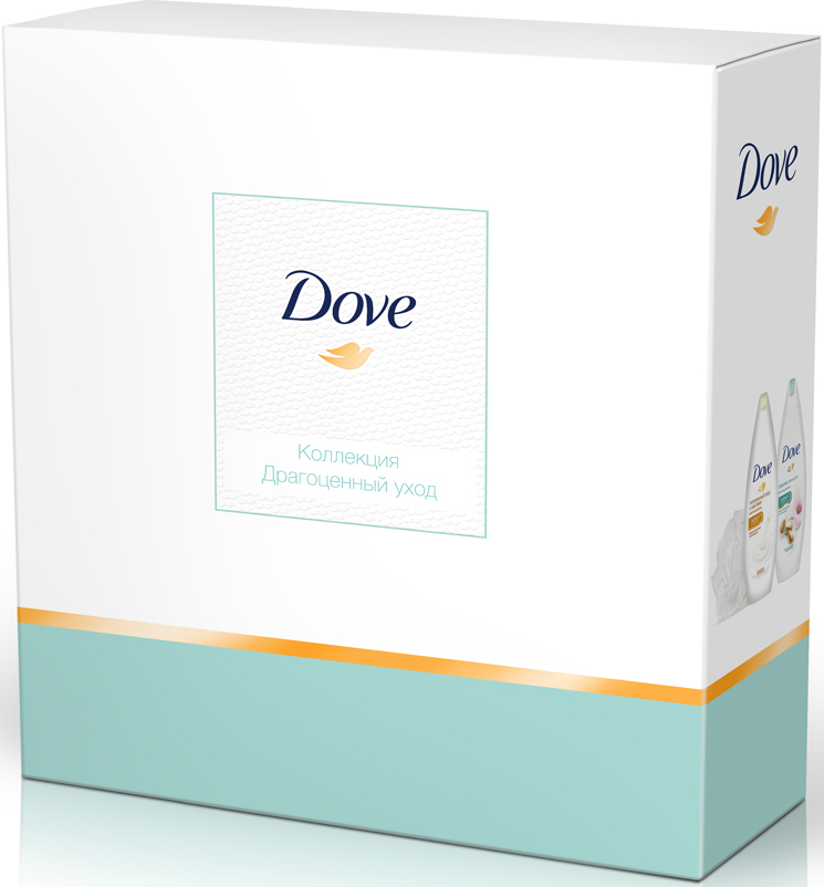 Подарочный набор Dove драгоценный уход c мочалкой