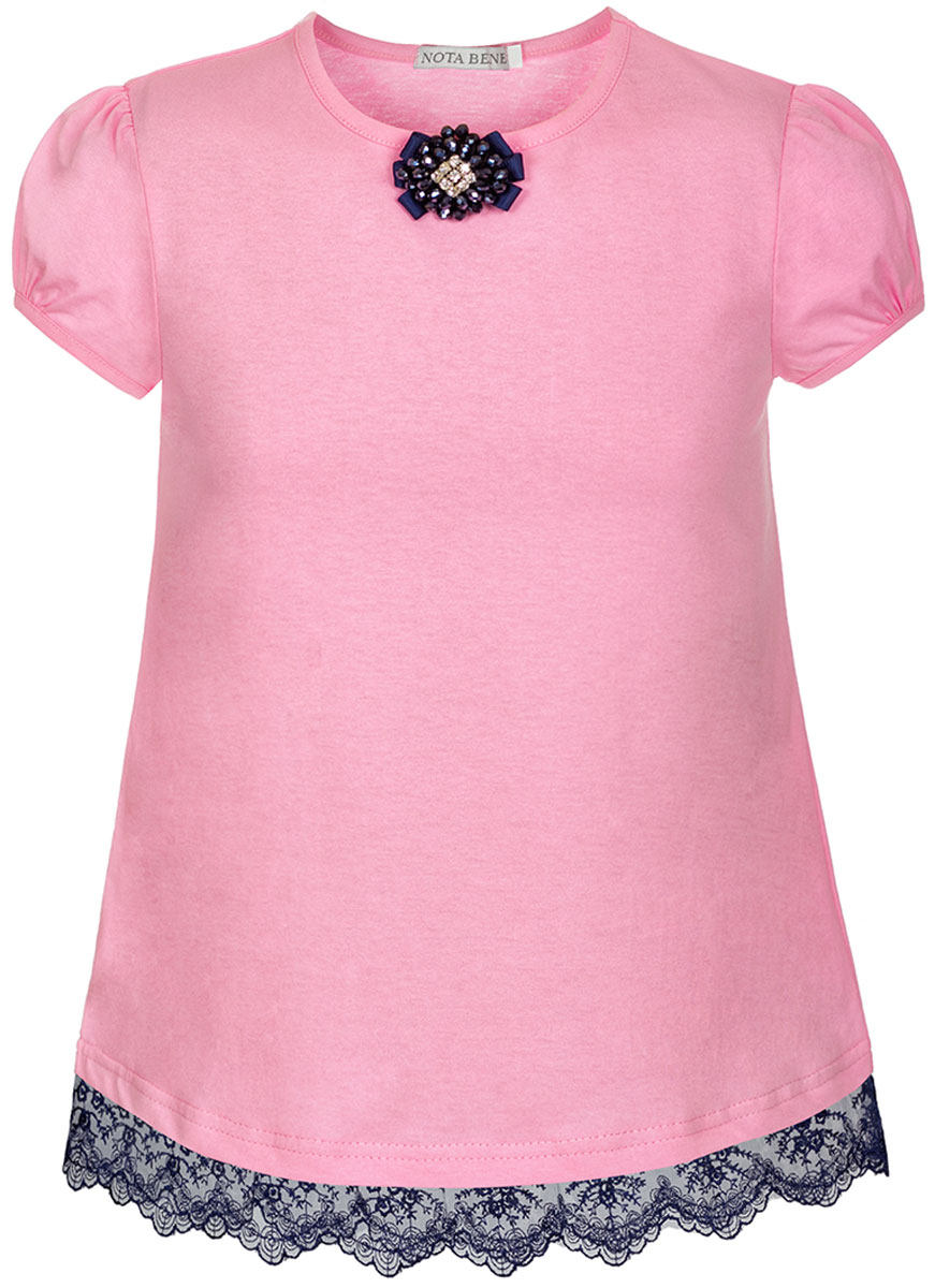 Блузка для девочки Nota Bene, цвет: розовый. SJR27048_5. Размер 122