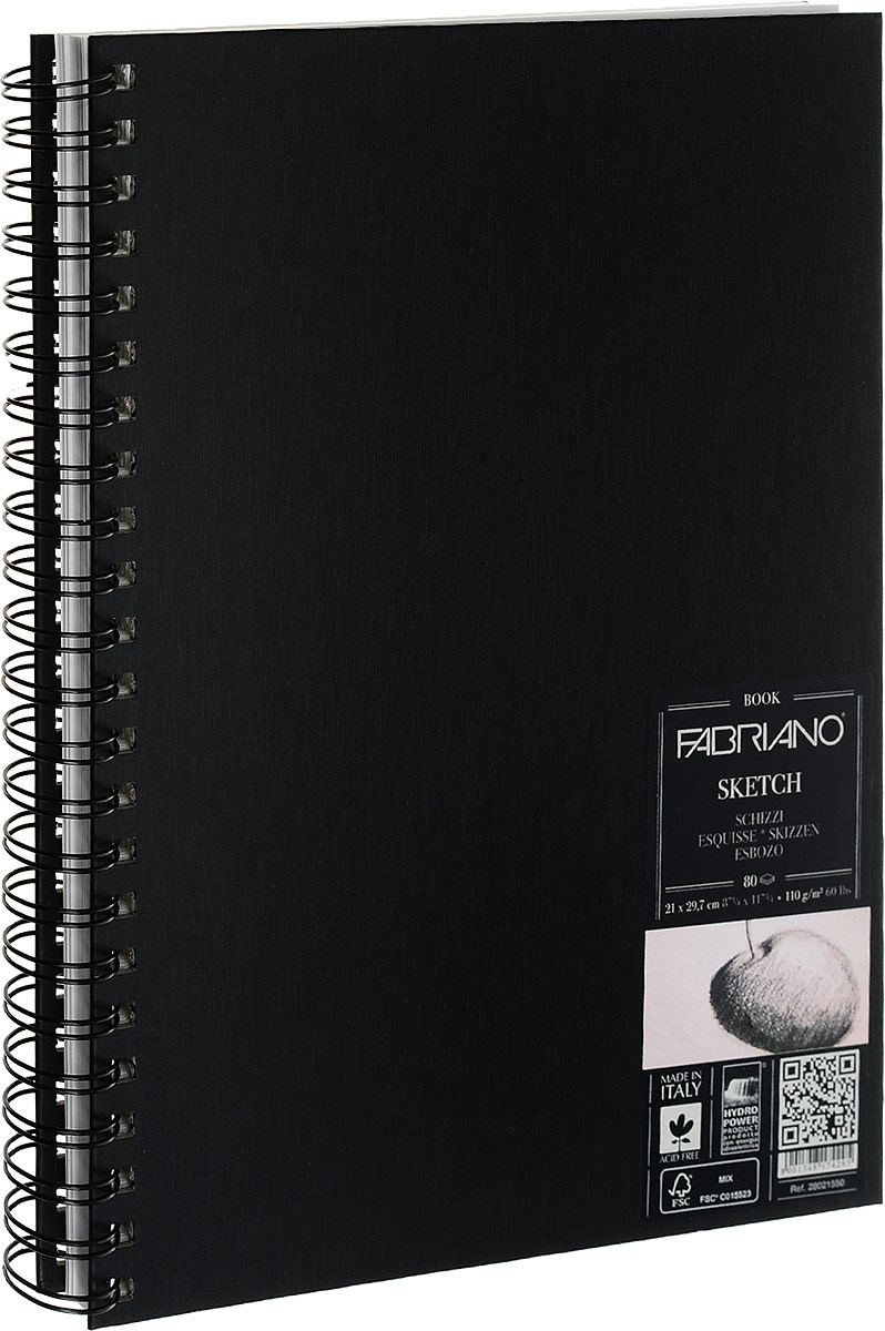 Fabriano Блокнот для зарисовок Sketchbook Портрет 80 листов формат A3