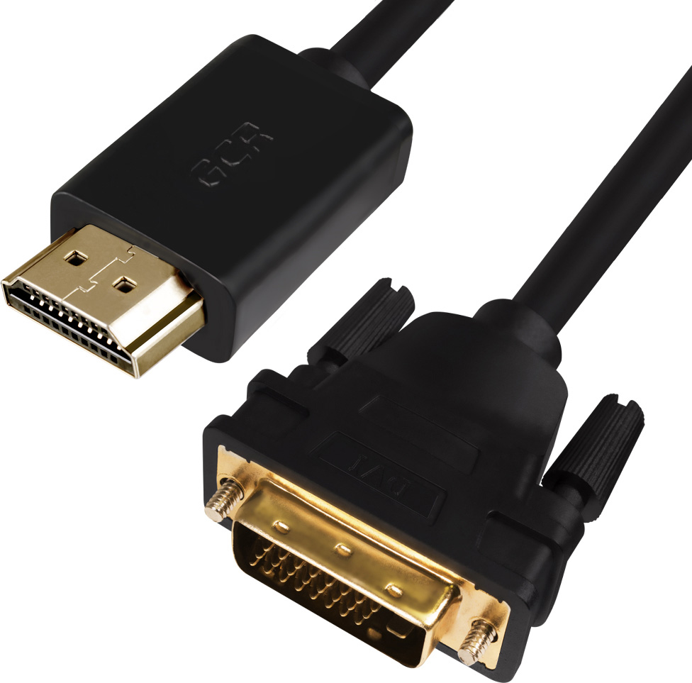 Greenconnect GCR-HD2DVI1, Black кабель HDMI/DVI (20 м)