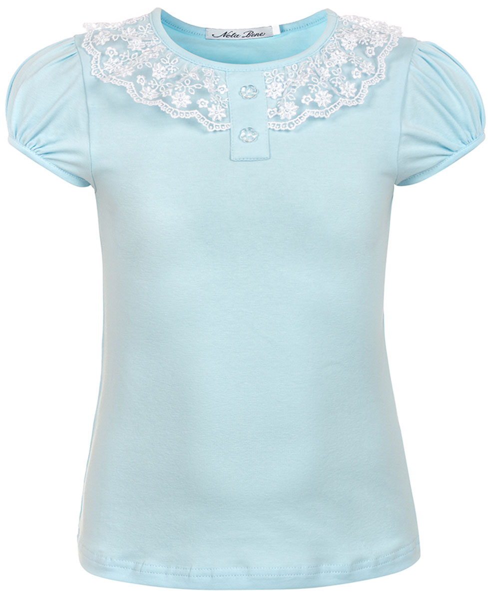 Блузка для девочки Nota Bene, цвет: голубой. 5230601_10. Размер 146