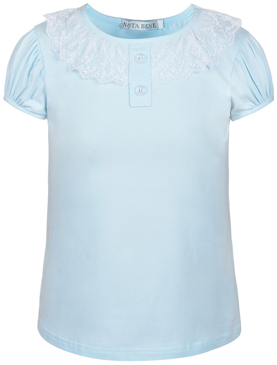 Блузка для девочки Nota Bene, цвет: голубой. CJR27032_10. Размер 110