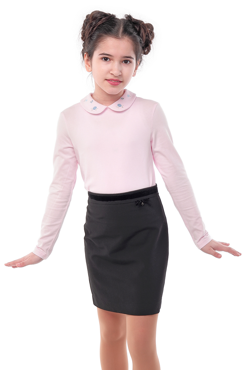 Блузка для девочки Nota Bene, цвет: светло-розовый. 18123100157. Размер 146