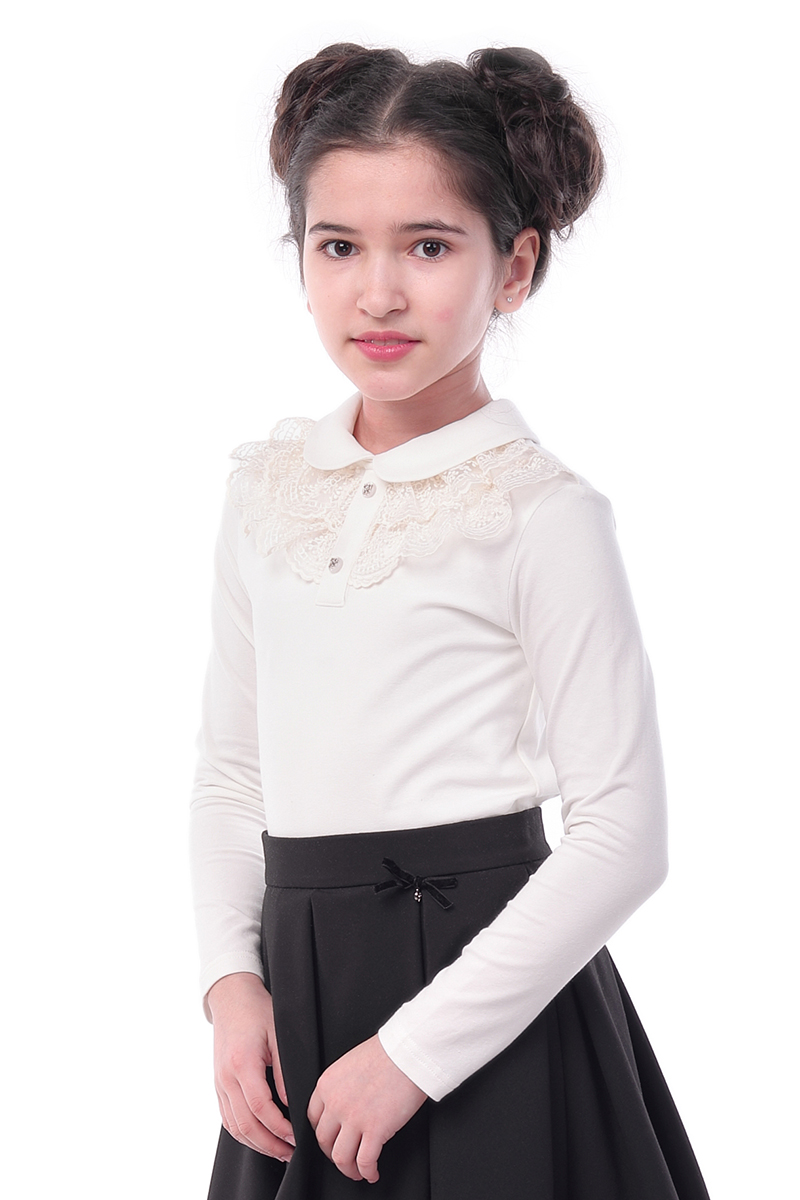 Блузка для девочки Nota Bene, цвет: белый. 1812310071. Размер 164