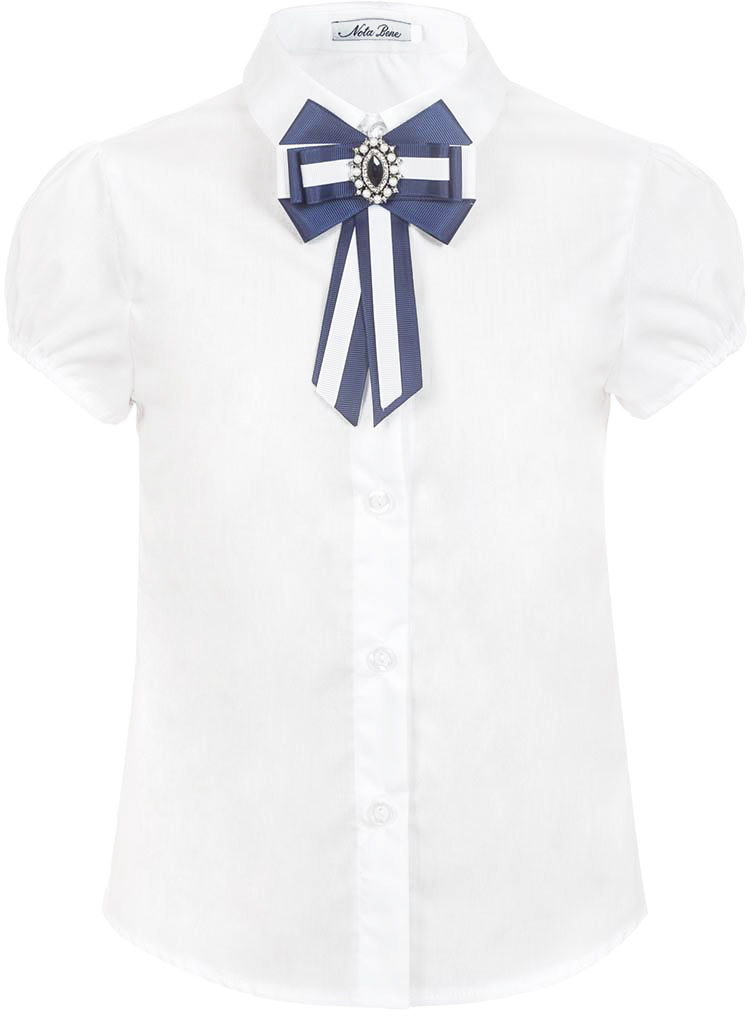 Блузка для девочки Nota Bene, цвет: белый. 18123090101. Размер 152