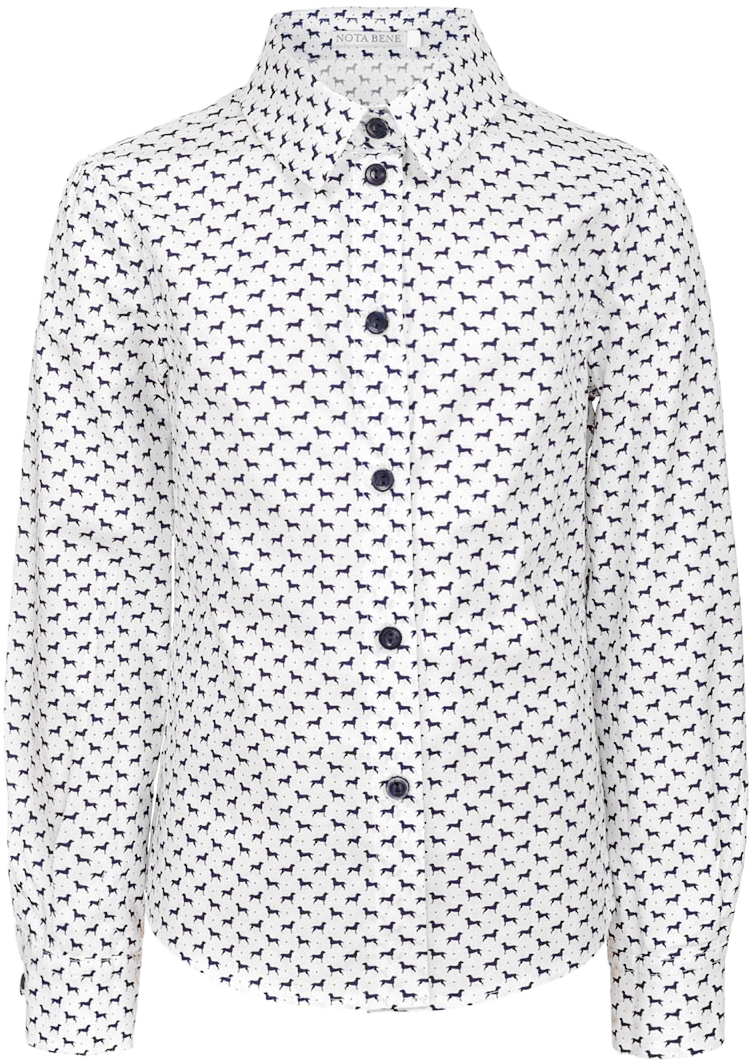 Блузка для девочки Nota Bene, цвет: белый. 18223080901. Размер 128