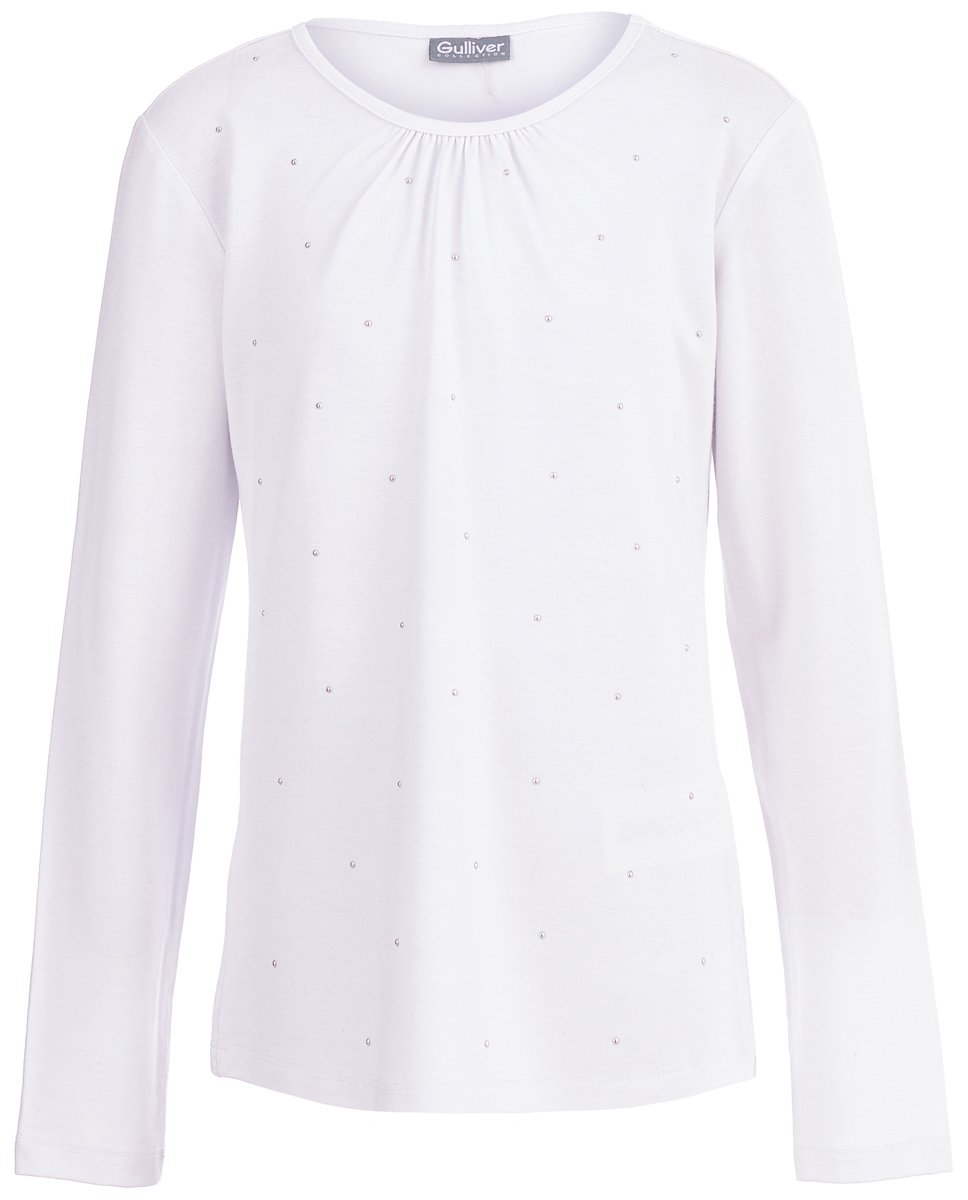 Блузка для девочки Gulliver, цвет: белый. 218GSGC1206. Размер 140