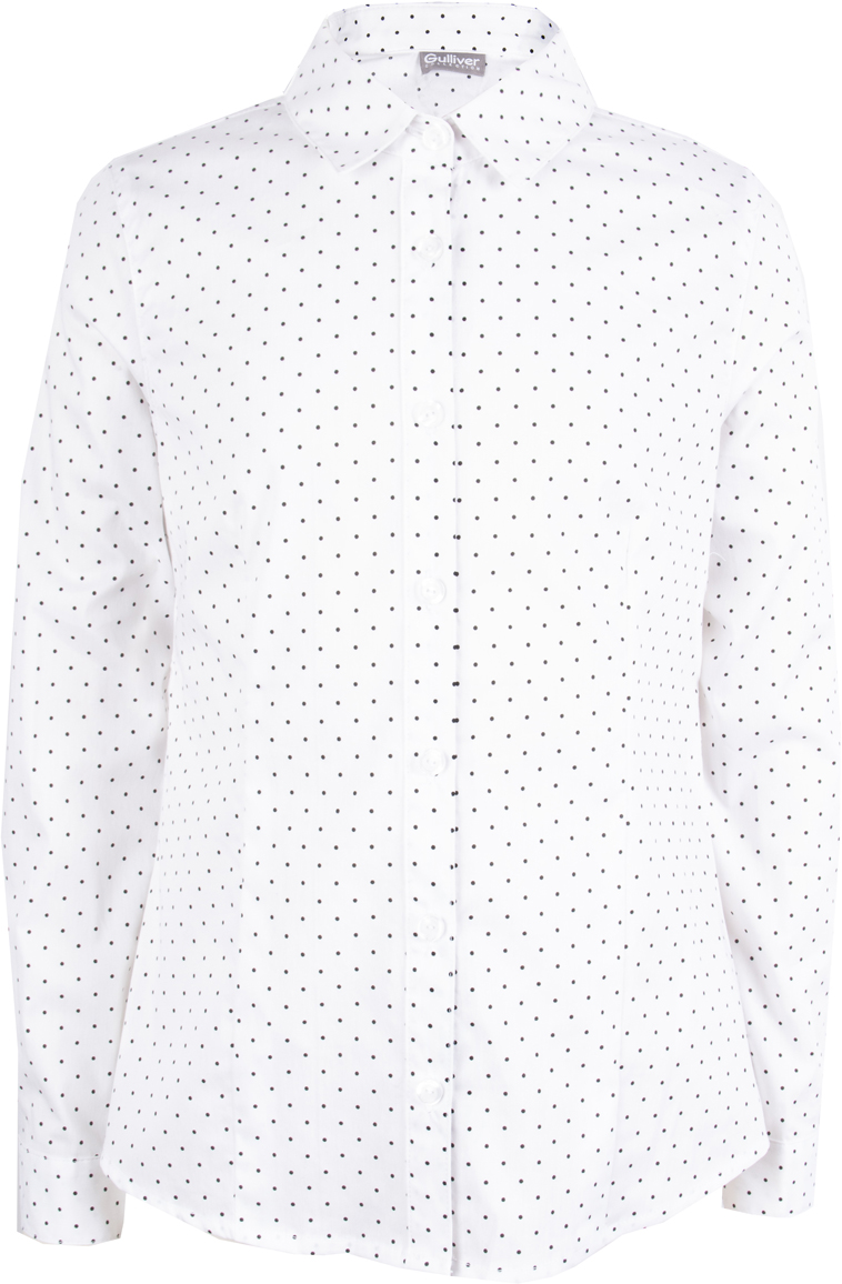 Блузка для девочки Gulliver, цвет: белый. 218GSGC2202. Размер 128