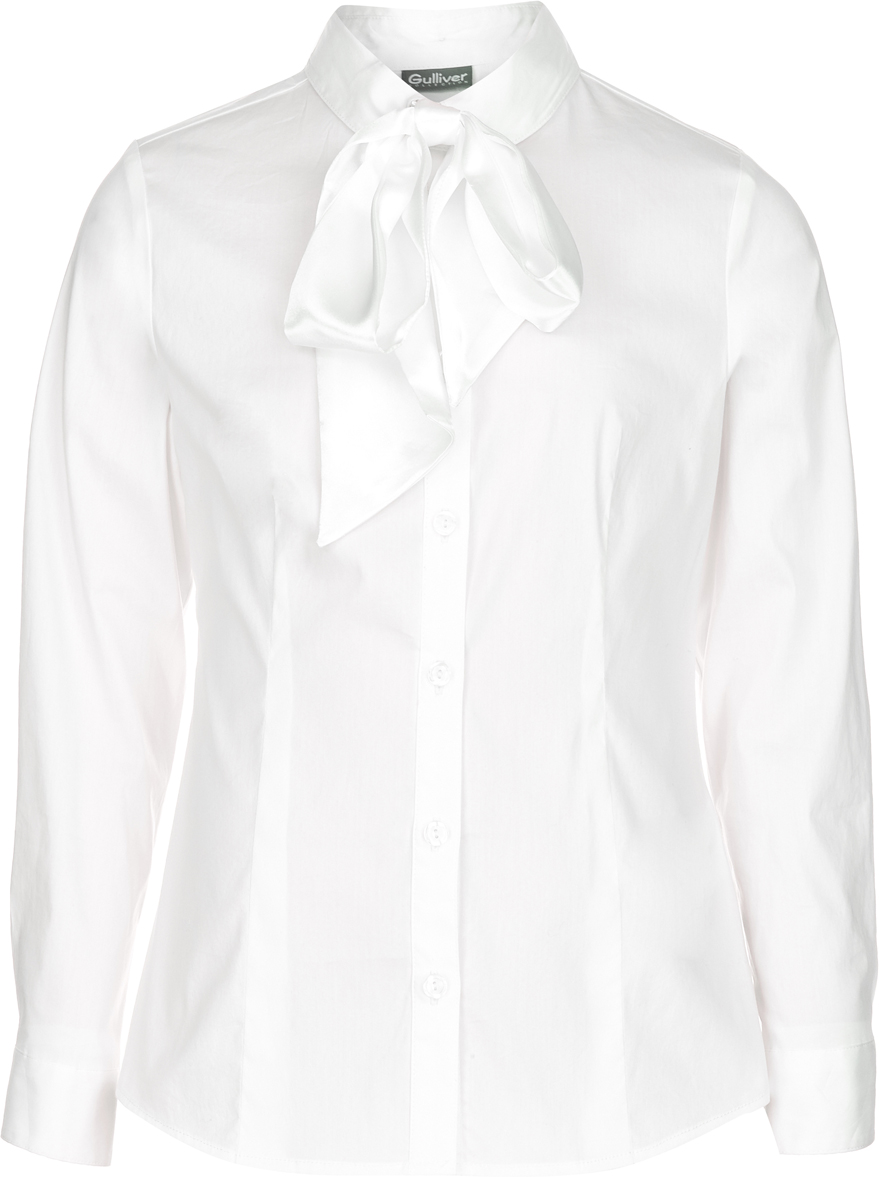 Блузка для девочки Gulliver, цвет: белый. 218GSGC2203. Размер 128