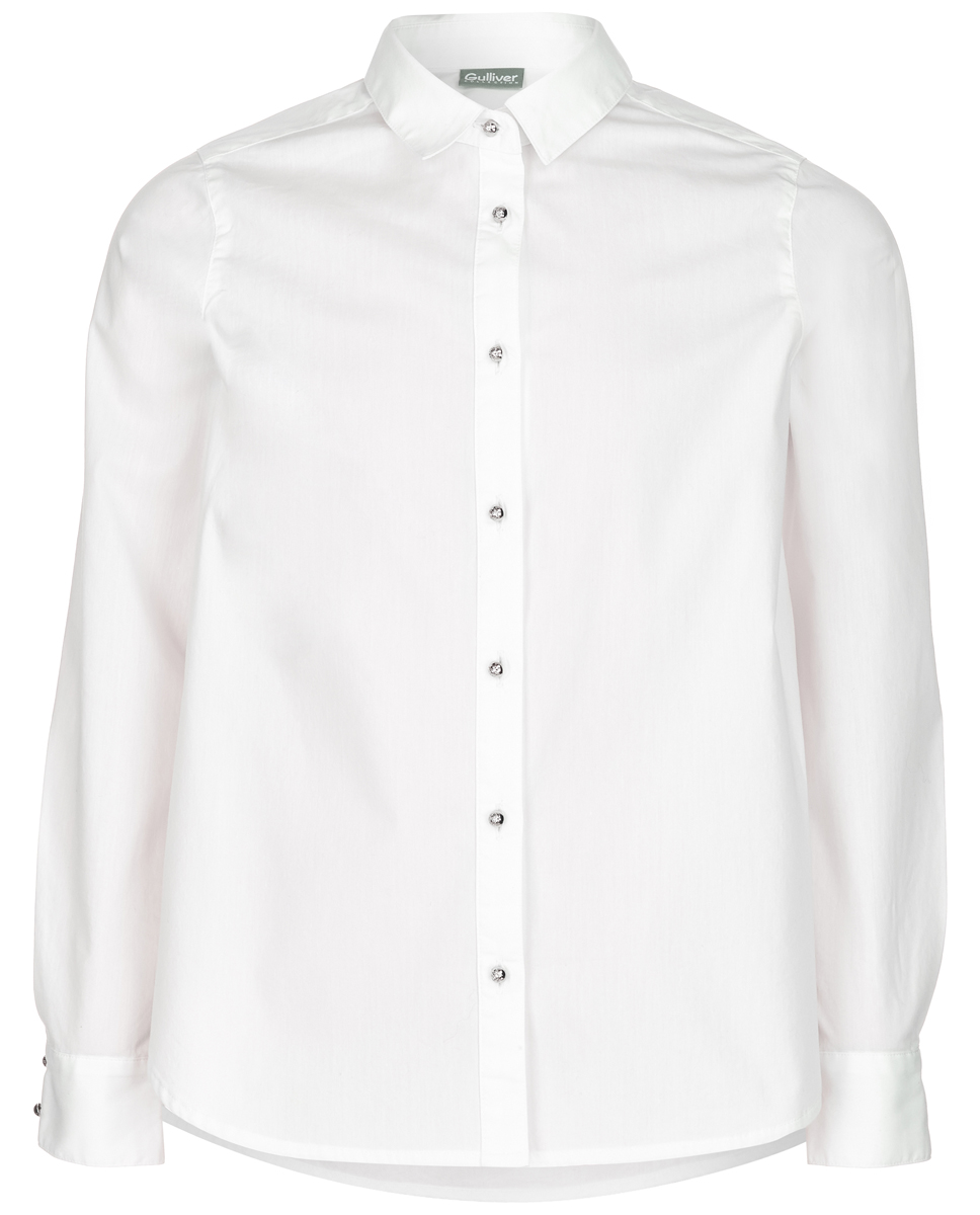 Блузка для девочки Gulliver, цвет: белый. 218GSGC2205. Размер 158